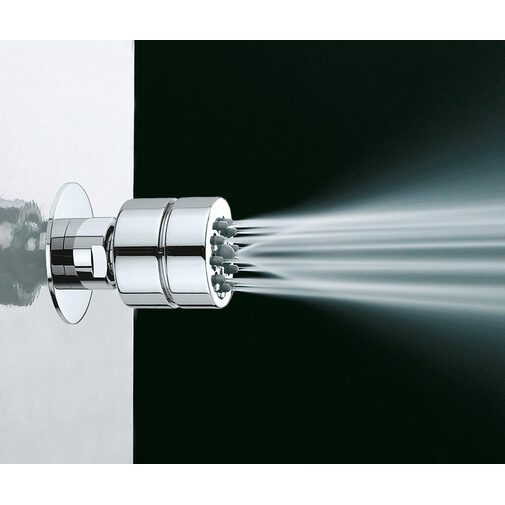 Side adjustable nebulized rain jet shower head, chrome - Tondo Gom, Bossini
