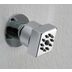 Side square rain jet shower head, for shower, chromed brass - Cubic_Gom, Bossini