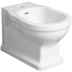 Simas Londra Glossy White Ceramic Wall-Hung Bidet - Classic Single Hole