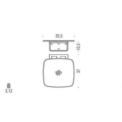 Siège de douche rabattable blanc, avec siège antidérapant, capacité de charge jusqu'à 160 kg - Colombo Design