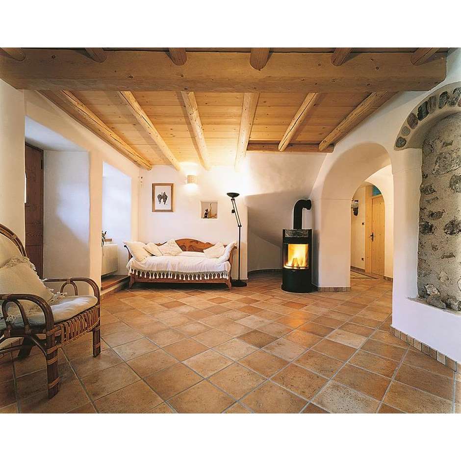 Skirting board with terracotta effect in Colfiorito light color porcelain stoneware 7,2x30 - Casali, Cotto d'Este