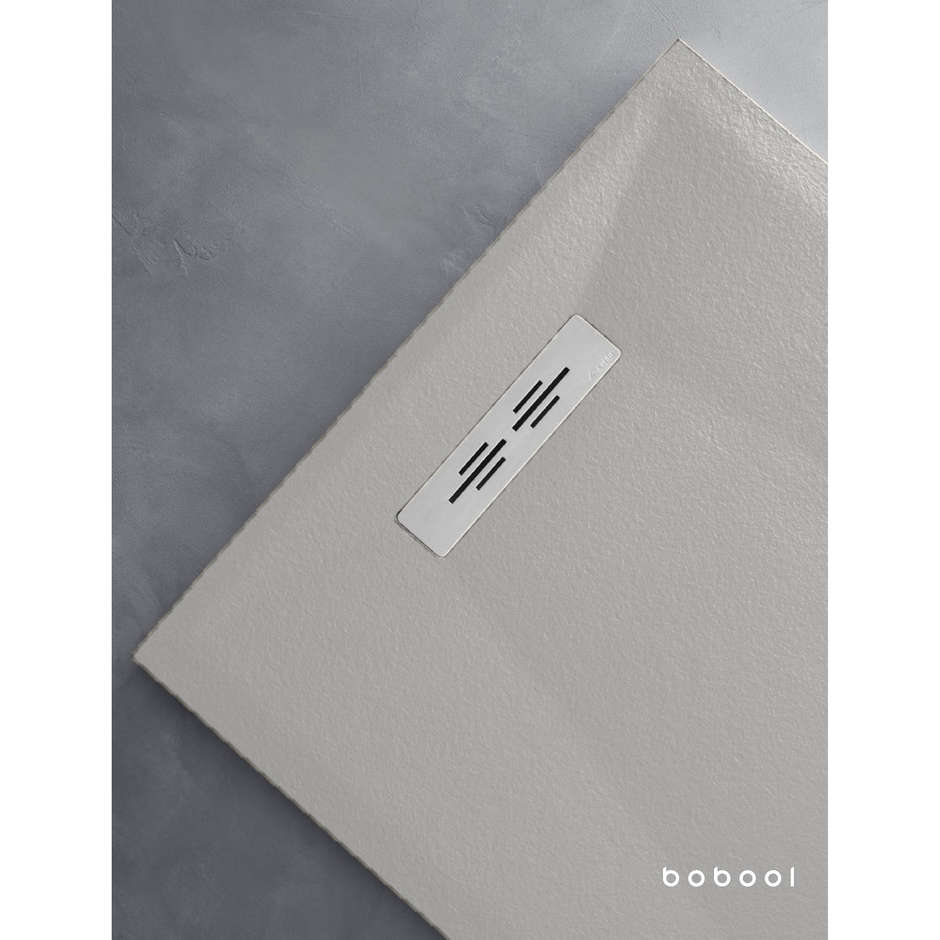 Slate effect low thickness shower tray gray color measures 90x120 cm height 3 cm - Trendy Line, Arblu