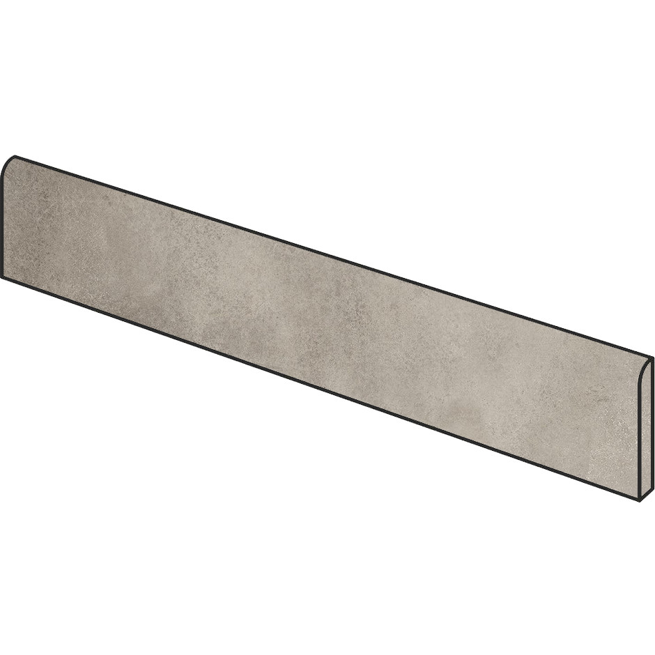 Sockelleiste Betonoptik graubeige 5x75 cm, rektifiziert, Greige - Entropia, Dom Ceramiche