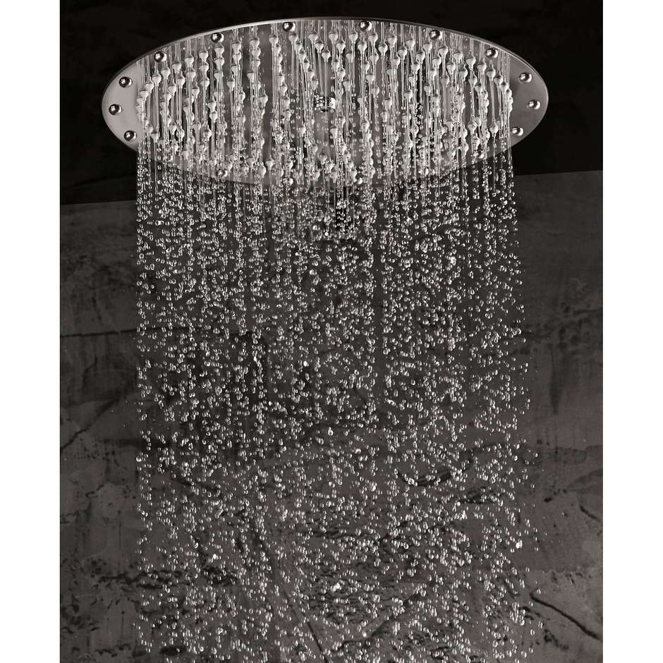 Soffione a soffito di gusto ricercato, rotondo 40 cm, basso spessore - Paris Oki, Bossini