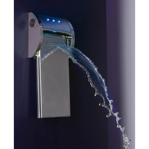 Soffione corpo rotante, 2getti doccia+cascata, cromoterapia e audio - Acquavolo, Bossini