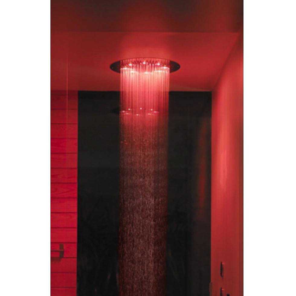 Soffione da incasso a soffitto con led rosso, rotondo 47 cm, design  esclusivo - Dream Oki, Bossini