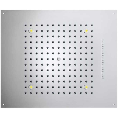 Soffione da incasso a soffitto, cromoterapia, getto pioggia e a pettine 57x47 cm - Dream/2 led light, Bossini
