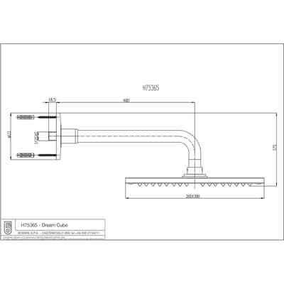 Dream XL di Bossini - Soffione a soffitto, modello da incasso,  cromoterapico luci led, 100x50 cm