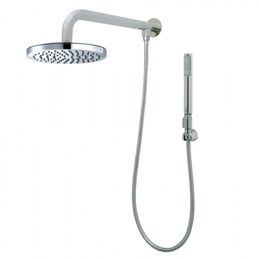 Soffione diam 20 cm, braccio a muro 30 cm e doccetta integrata - Oki-Renovation, Bossini