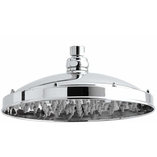 Soffione diam 23 cm con anticalcare ed attacco universale, cromo - Retrò, Bossini