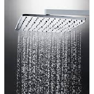 Soffione doccia 28x28 cm con braccio a muro 35 cm, cromo - Cosmo, Bossini