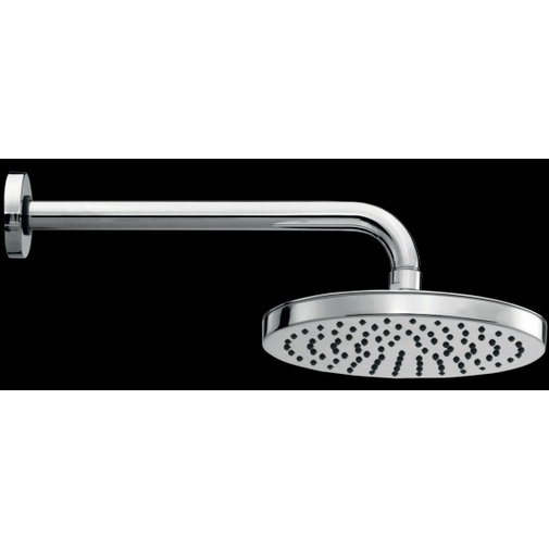 Soffione doccia rotondo 20 cm con braccio a muro, in abs cromato - Elios, Bossini