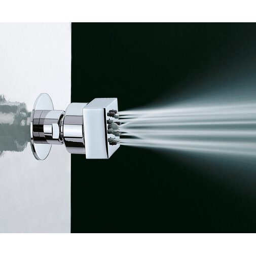 Soffione getto pioggia laterale quadrato, per doccia, ottone cromato - Cubic_Gom, Bossini