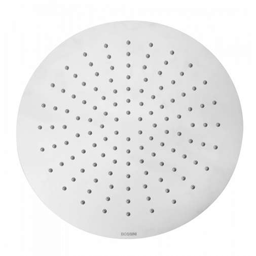 Soffione in acciaio con braccio a muro tondo cromato 30 cm- Tetis, Bossini