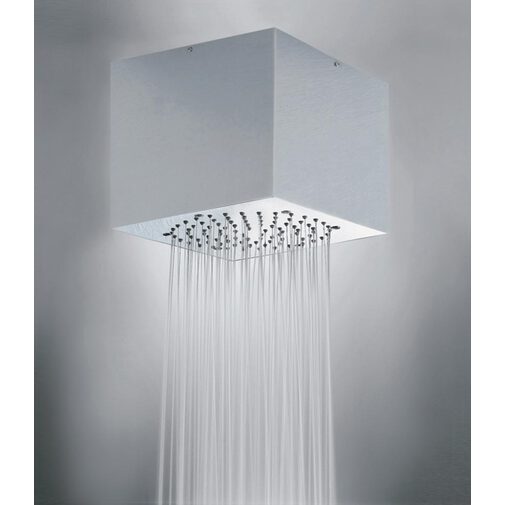 Soffione moderno a soffitto cubo 21x21x20 cm - Cube-inox, Bossini
