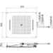 Soffione rettangolare da incasso a soffitto, getto pioggia e getto pettine 57x47 cm - Dream/2, Bossini