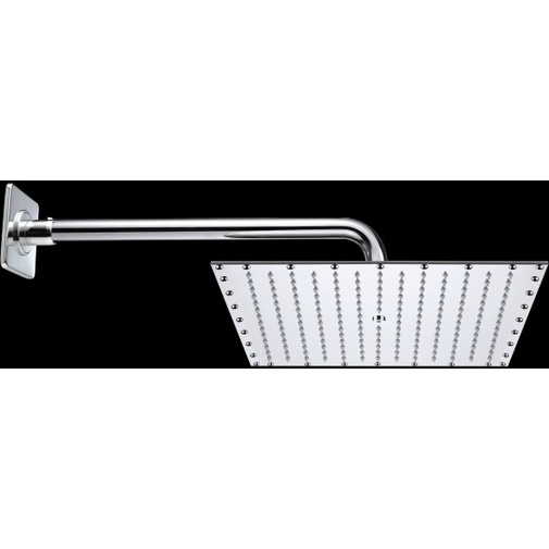 Sophisticated wall-mounted shower head, 40x40 cm square, low thickness - Paris, Bossini