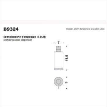 Colombo design Trenta B9341 dispenser porta sapone liquido da