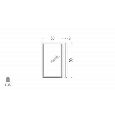 Spiegel mit verchromtem Messingrahmen, rechteckig 50x90 cm - Fashion Mirrors, Colombo Design