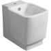 Square back-to-wall bidet in white ceramic - Flow, Simas