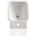 Square back-to-wall bidet in white ceramic - Flow, Simas