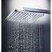 Square chromed shower head 23x23 cm, with rounded wall arm 40 cm - Cosmo, Bossini