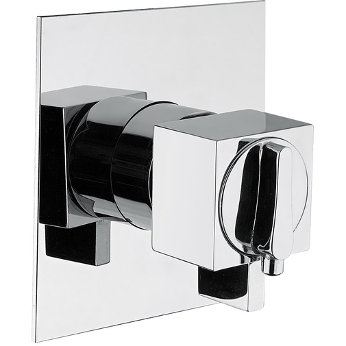 Square design built-in thermostatic chrome shower mixer - Tetris, Rubinetteria Bugnatese