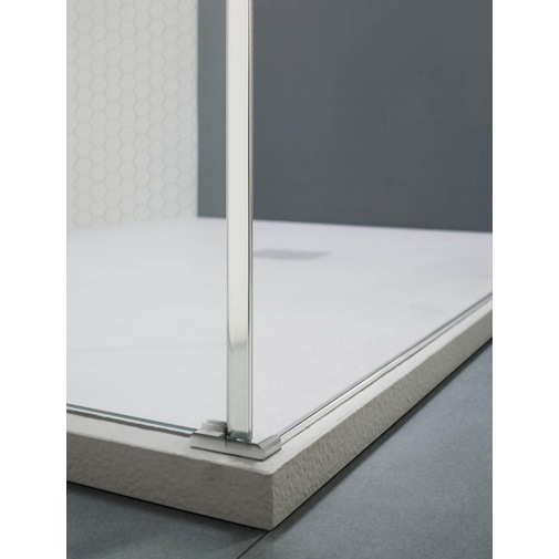 Square shower tray in stone-effect resin, White, 90x90x3 cm - Trendy, Arblu