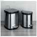 Square toilet paper bin 5lt, satin steel, with soft close - Poubelle, Colombo Design