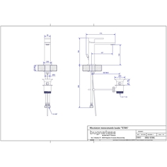 Squared basin mixer with waste - Tetris Rubinetteria Bugnatese