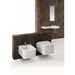 Squared wall-hung sanitary ware: rimless wc, single hole bidet and soft close seat - Flow, Simas