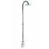 Stainless steel shower column with 25 cm diameter shower head, hot and cold taps - Oki Floor, Bossini