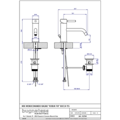 Standard verchromter Waschtischmischer mit 15,5 cm Auslauf - Kobuk Fix, Bugnatese