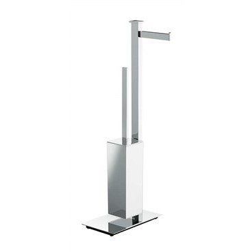 Standing bath with left roll holder and chromed toilet brush holder - Units, Colombo Design