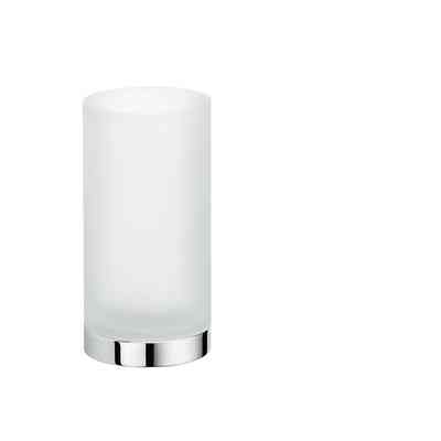 Standing tumbler in opaque glass and chrome finish - Nordic, Colombo Design