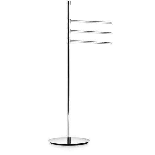 Stehlampe mit 3 Handtuchhaltern 90 cm Lineabeta Chrom runder Sockel