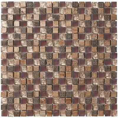 Stone and glass mosaic for covering Malva 30x30 cm - Colorado, Boxer