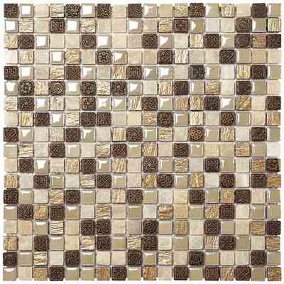 Stone, ceramic and resin mosaic 30x30 cm Amber for wall tiles - Mexical Modern, Boxer
