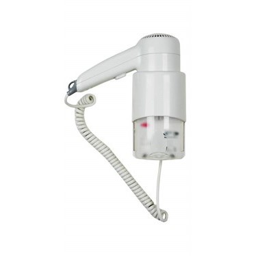 Sèche-cheveux filaire complet avec prise murale blanche universelle 220V - Colombo Design