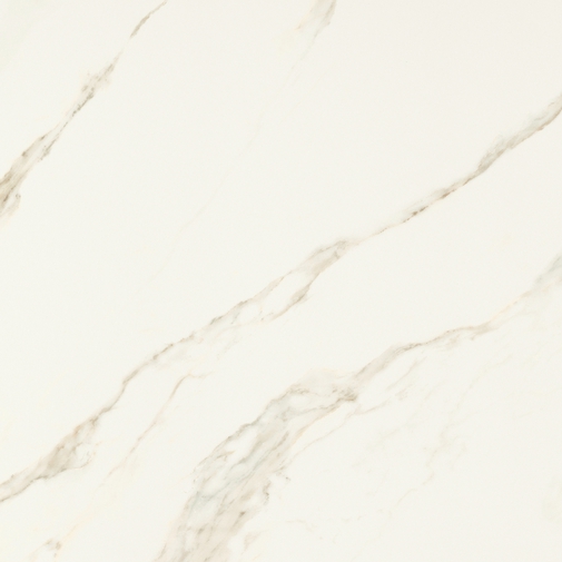 Thin 5,5 mm glossy marble effect porcelain tiles, light Calacatta Glossy 100x100 cm - Exedra, Kerlite