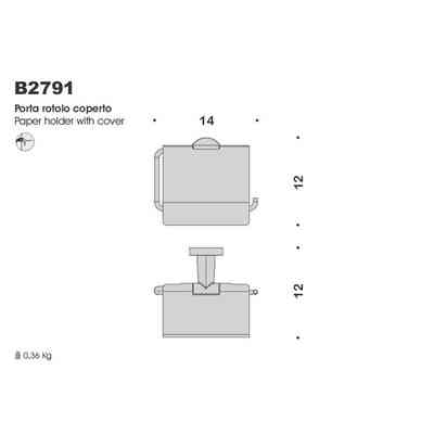 Toilettenpapierhalter mit verchromtem Deckel - Basic, Colombo Design