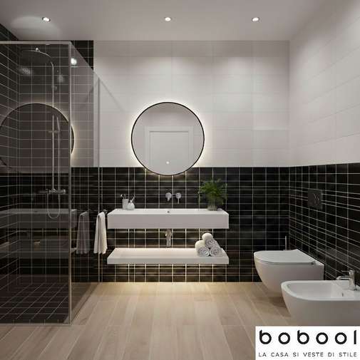 Tonalite Floor 20 Ink (black) – 10x20 cm Porcelain Stoneware Tile