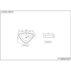 Triangular countertop washbasin 60,5x41cm Lyric Jaquar