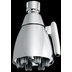Two-jet chrome shower head, original round design 6.5 cm, universal connection - Rain, Bossini