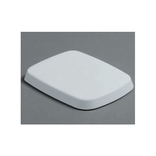 Umlaufender duroplastischer Sitzbezug mit EVO003 Simas-Scharnieren in Weißchrom