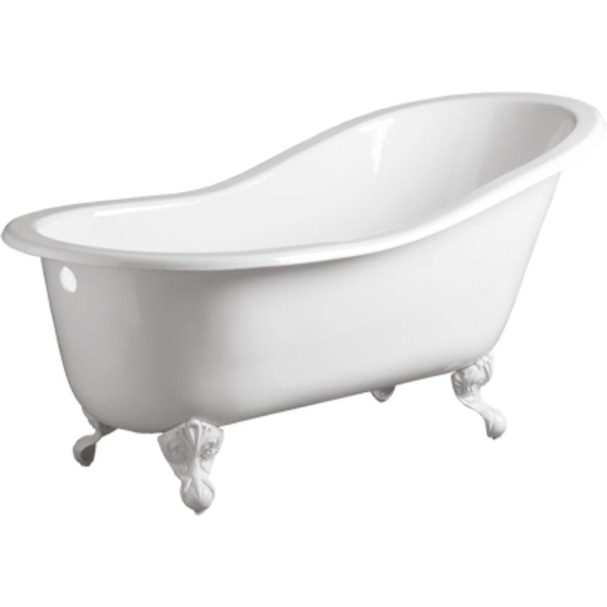 Vasca da bagno stile retrò con piedini in ghisa colore bianco - Simas