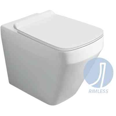 Vaso a terra filoparete senza brida bianco opaco - Baden Baden, Simas