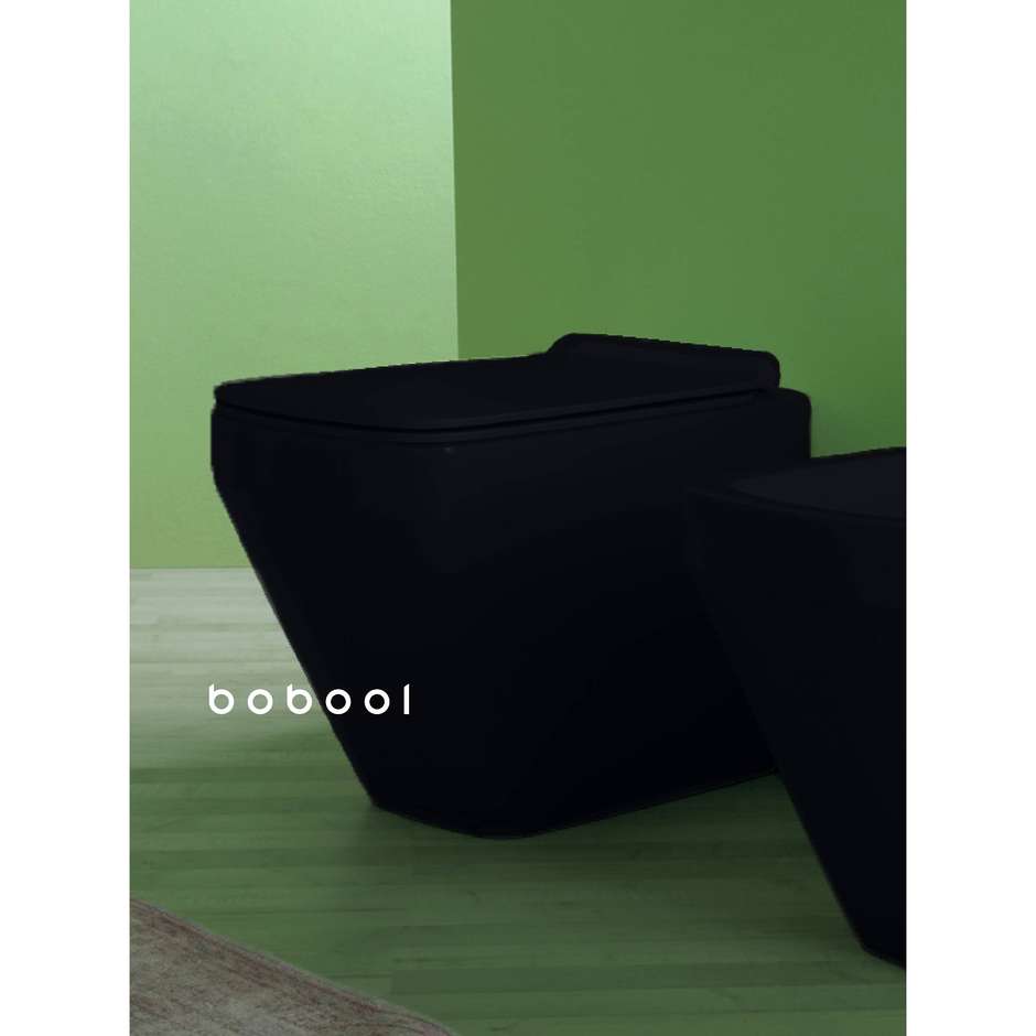 Vaso a terra filoparete senza brida elegante nero opaco Baden Baden, Simas