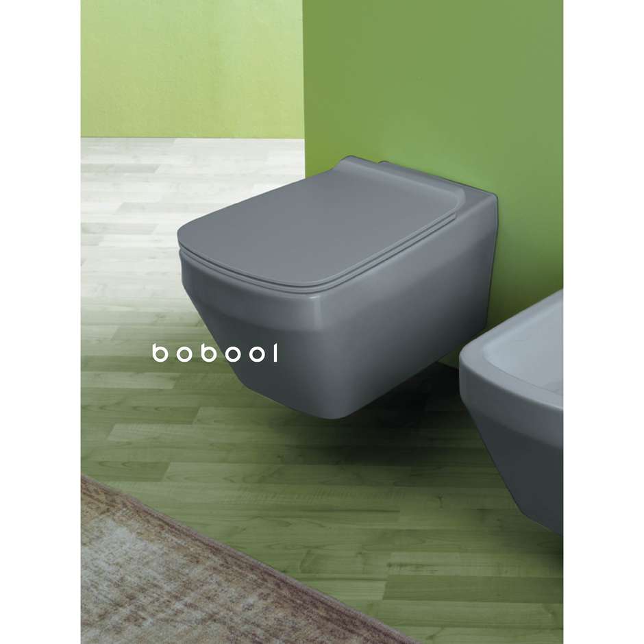 Vaso sospeso rimless design moderno cemento opaco - Baden Baden, Simas