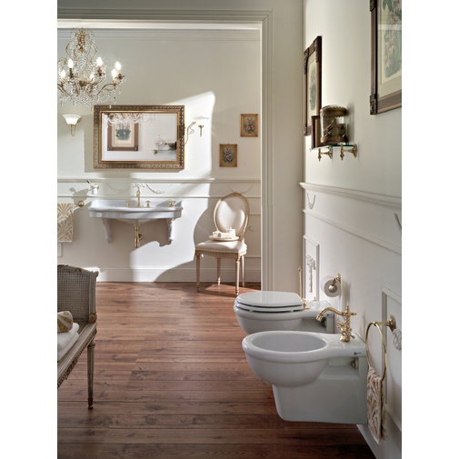 Vaso sospeso stile retrò in ceramica bianca - Palladio, Sbordoni